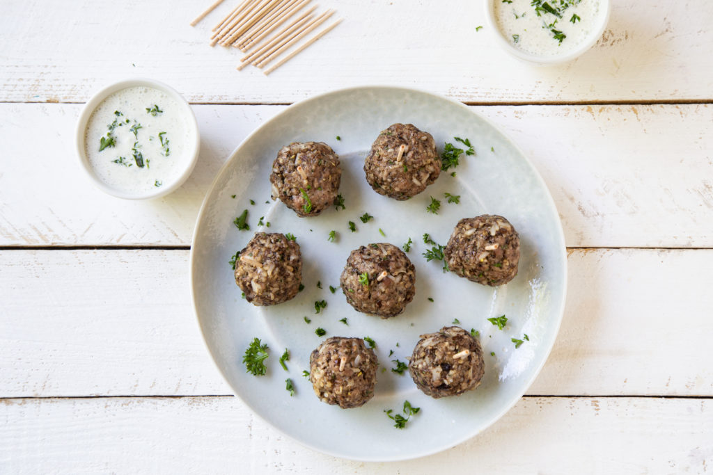 Lamb and Mushroom Blended Meatballs