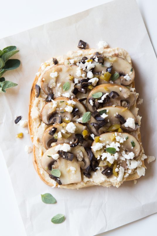 Hummus Toast with Marinated Mushrooms Mushroom Recipes
