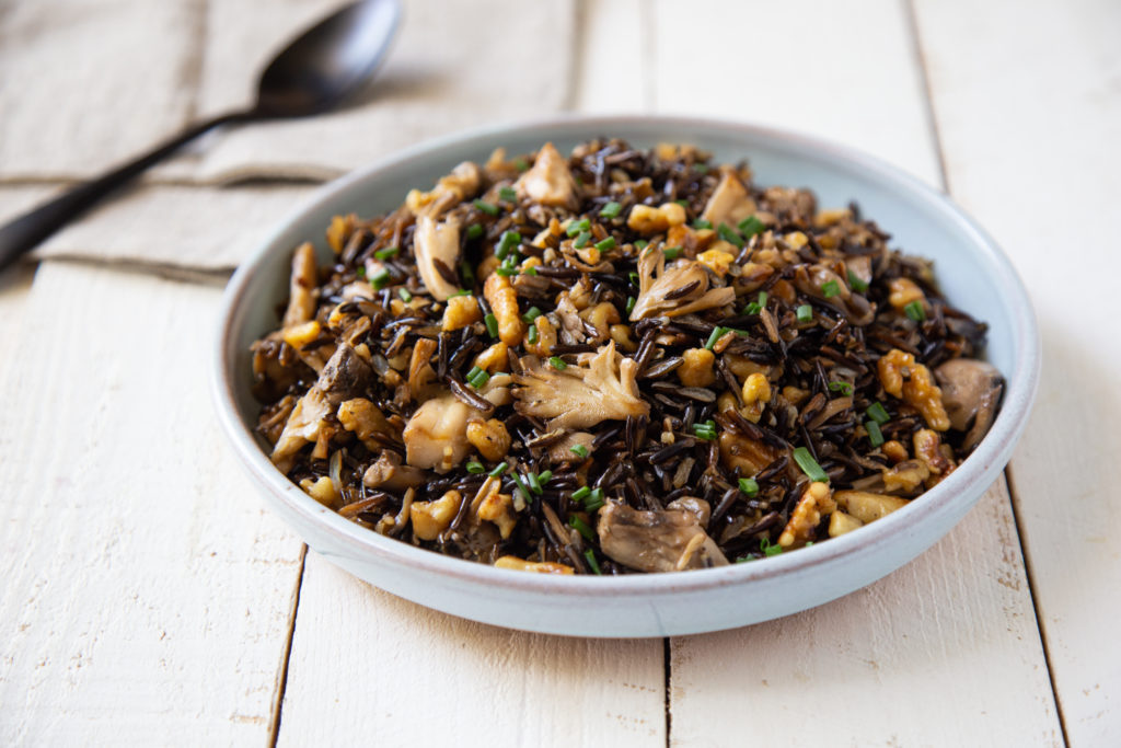 Maitake and Wild Rice Salad