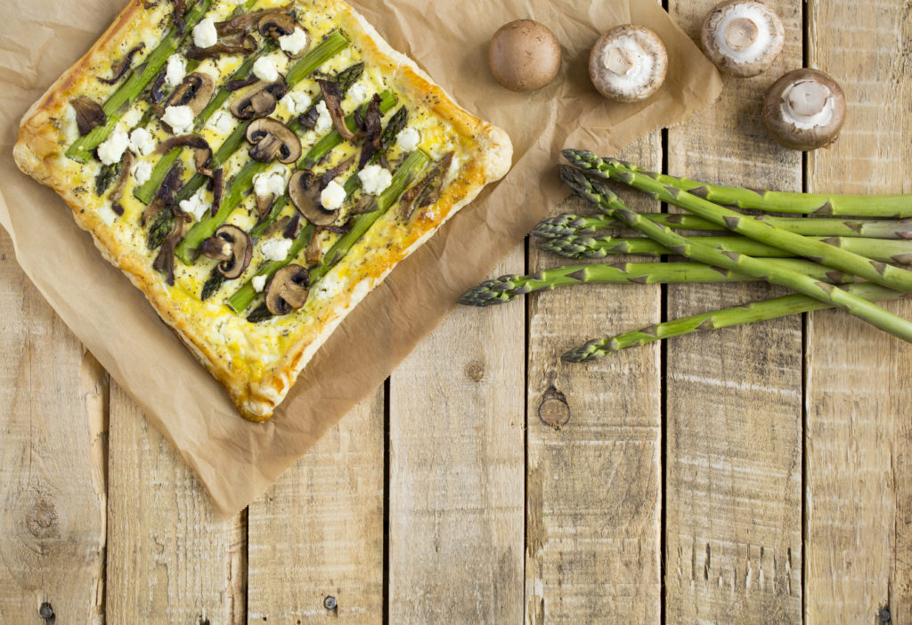 Mushroom, Asparagus and Goat Cheese Tart