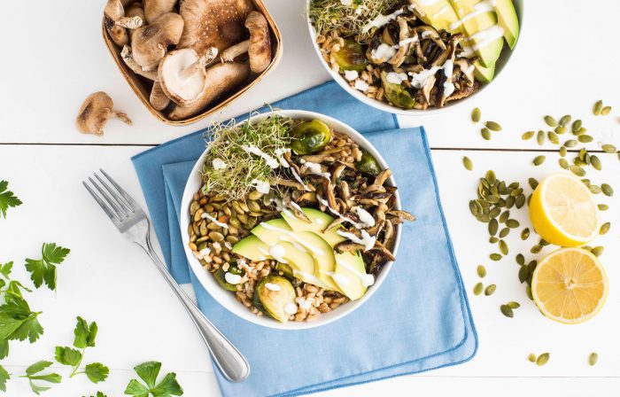 Avocado and Farro Harvest Buddha Bowl