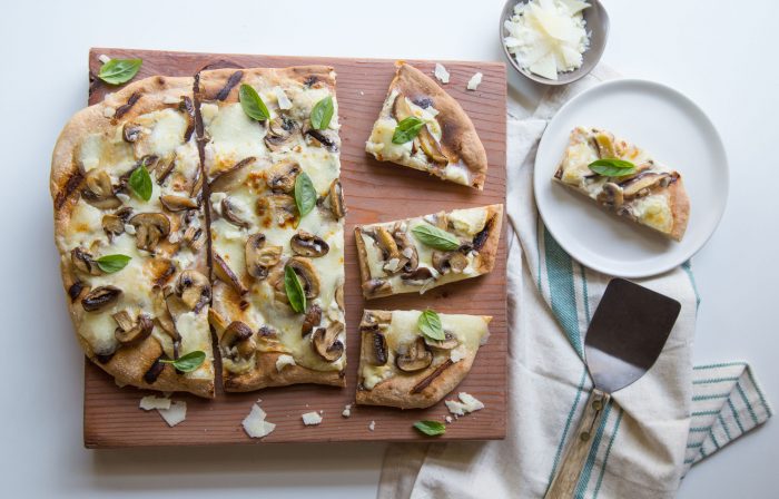 Three Mushroom Grilled Pizza