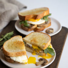 Egg and Mushroom Sandwiches on Sourdough-image