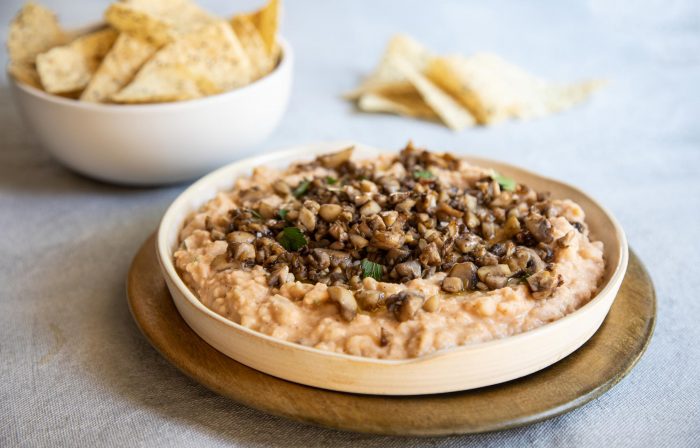 White Bean Dip with Mushrooms