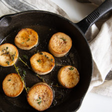 Trumpet Mushroom Scallops with Brown Butter and Thyme-image