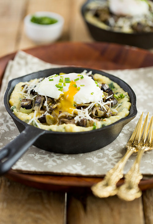 Spinach and Mushroom Polenta