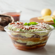 Blended Potato Lasagna Bowl with Pesto Ricotta-image