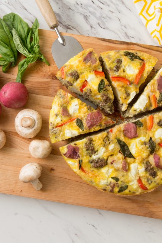 Blended Sausage and Mushroom Frittata with Potatoes and Goat Cheese Mushroom Recipes