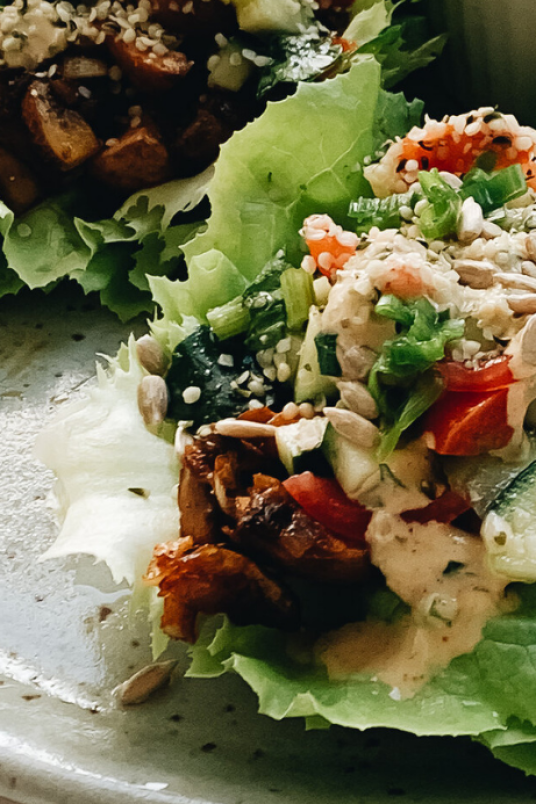 Moroccan Mushroom Lettuce Wraps | Mushroom Recipes