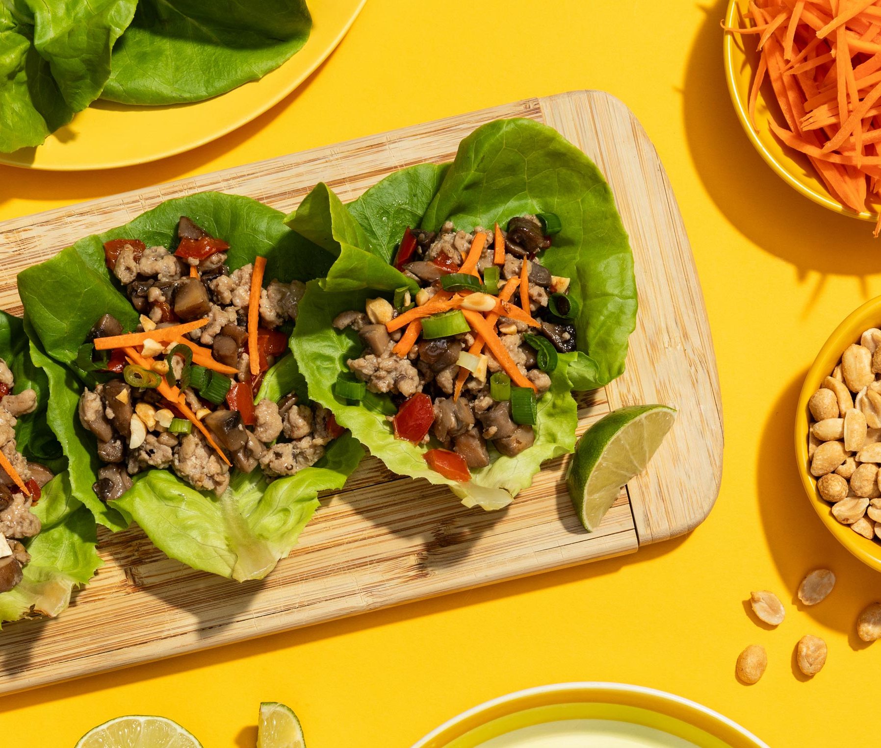Blended Thai-Style Lettuce Cups | Mushroom Recipes