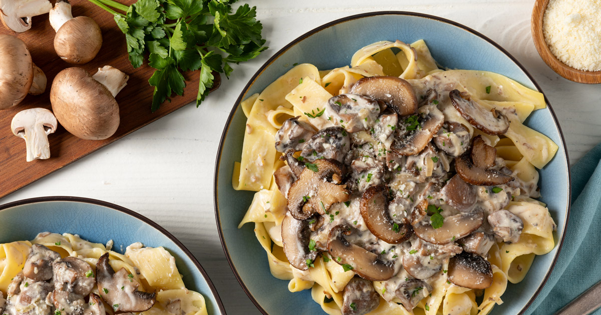 Pasta with Creamy Mushroom Sauce | Mushroom Recipes
