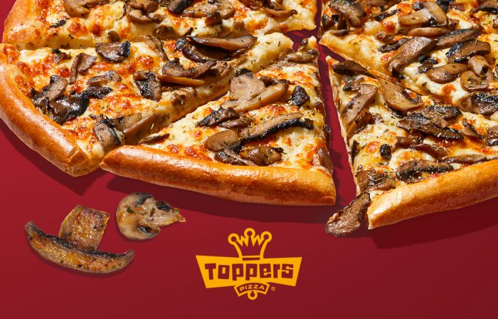 Toppers wild mushroom pizza