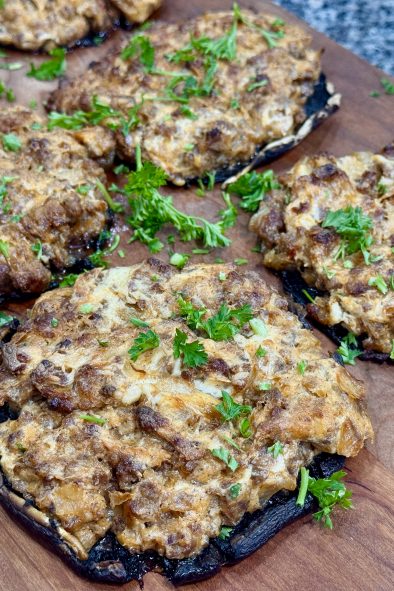 cream cheese stuffed portabella mushrooms