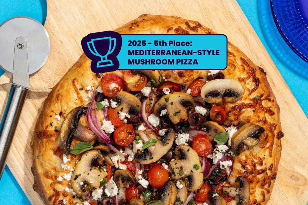 mediterranean mushroom pizza