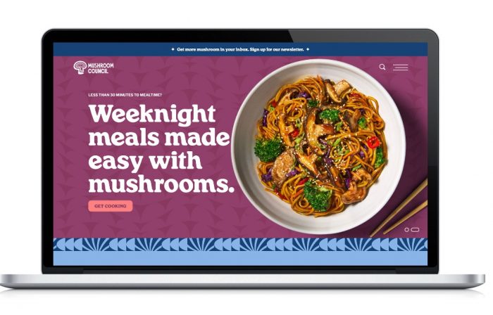 New Mushroom Council Website on Laptop Mockup