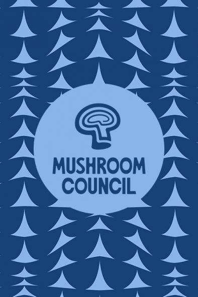 Mushroom Council logo atop patterned background